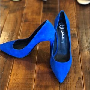 Jeffrey Campbell Blue Suede Pumps